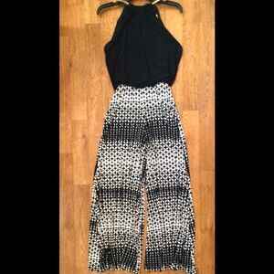 Prelude Black Print Halter Jumpsuit